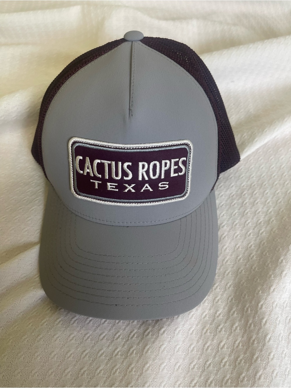 Hooey Grey and Black Cactus Ropes Texas Trucker Hat